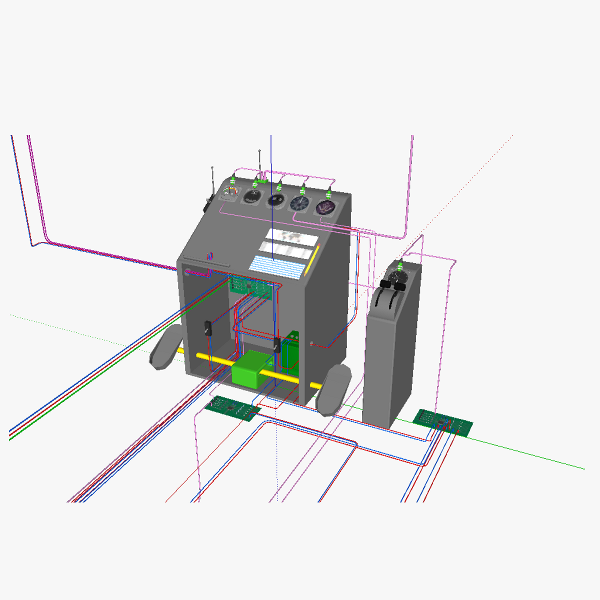 AT airship control stand heated 3D model_3