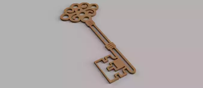 Antique Door Key Keychain - Pendant - Necklace