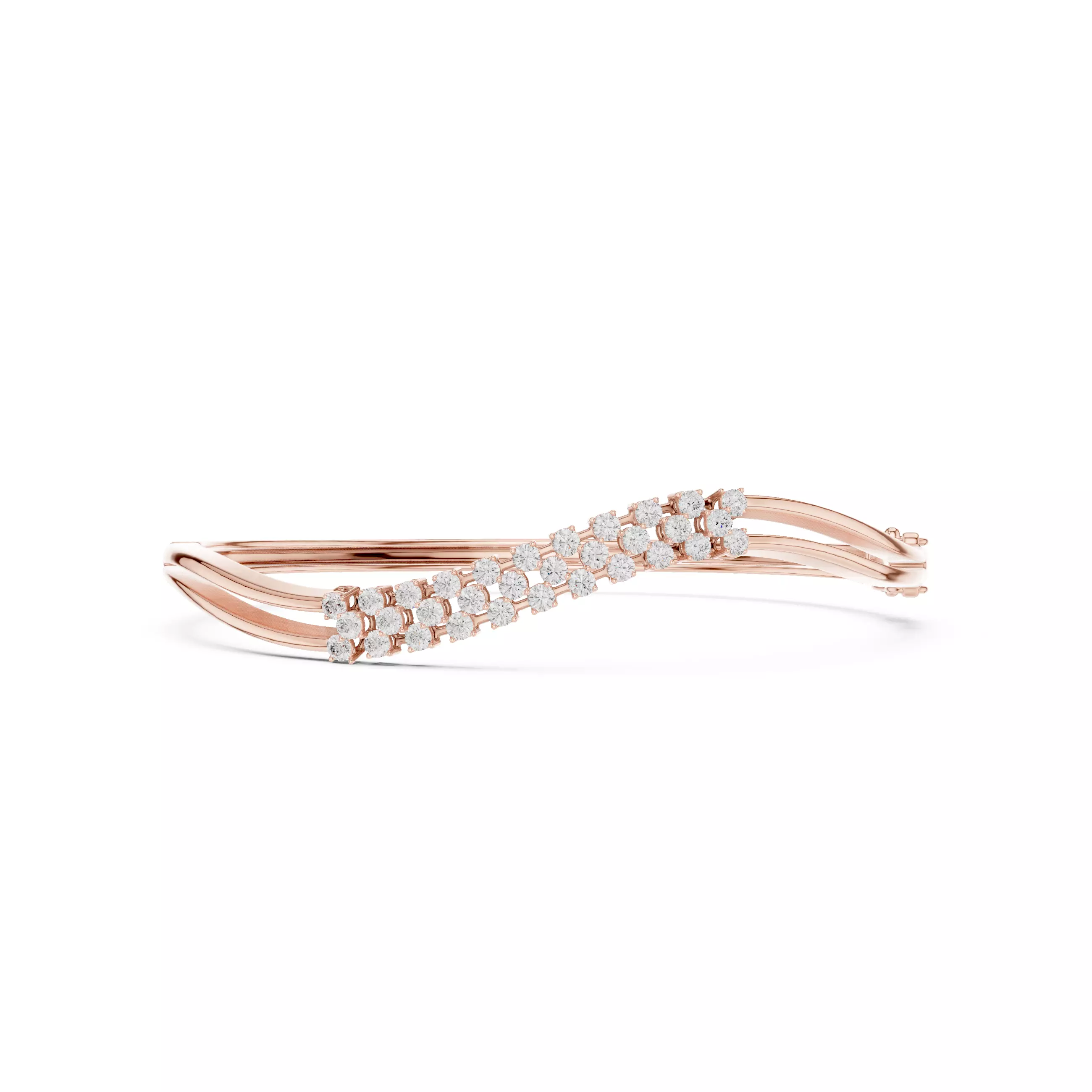 Diamond Cluster Bracelet 3dm stl renders details animation 3D print model