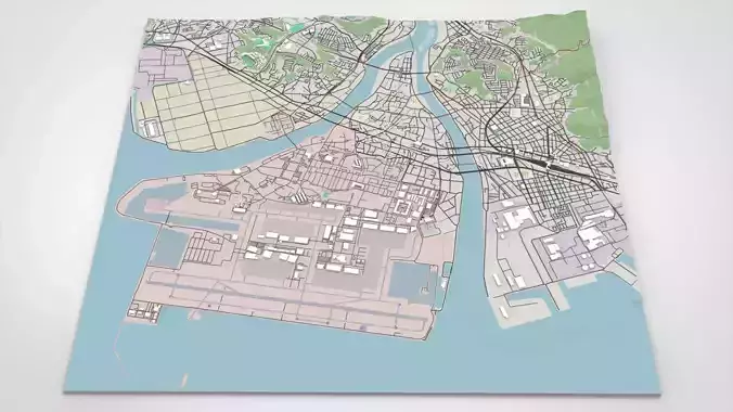 Cityscape Iwakuni Japan