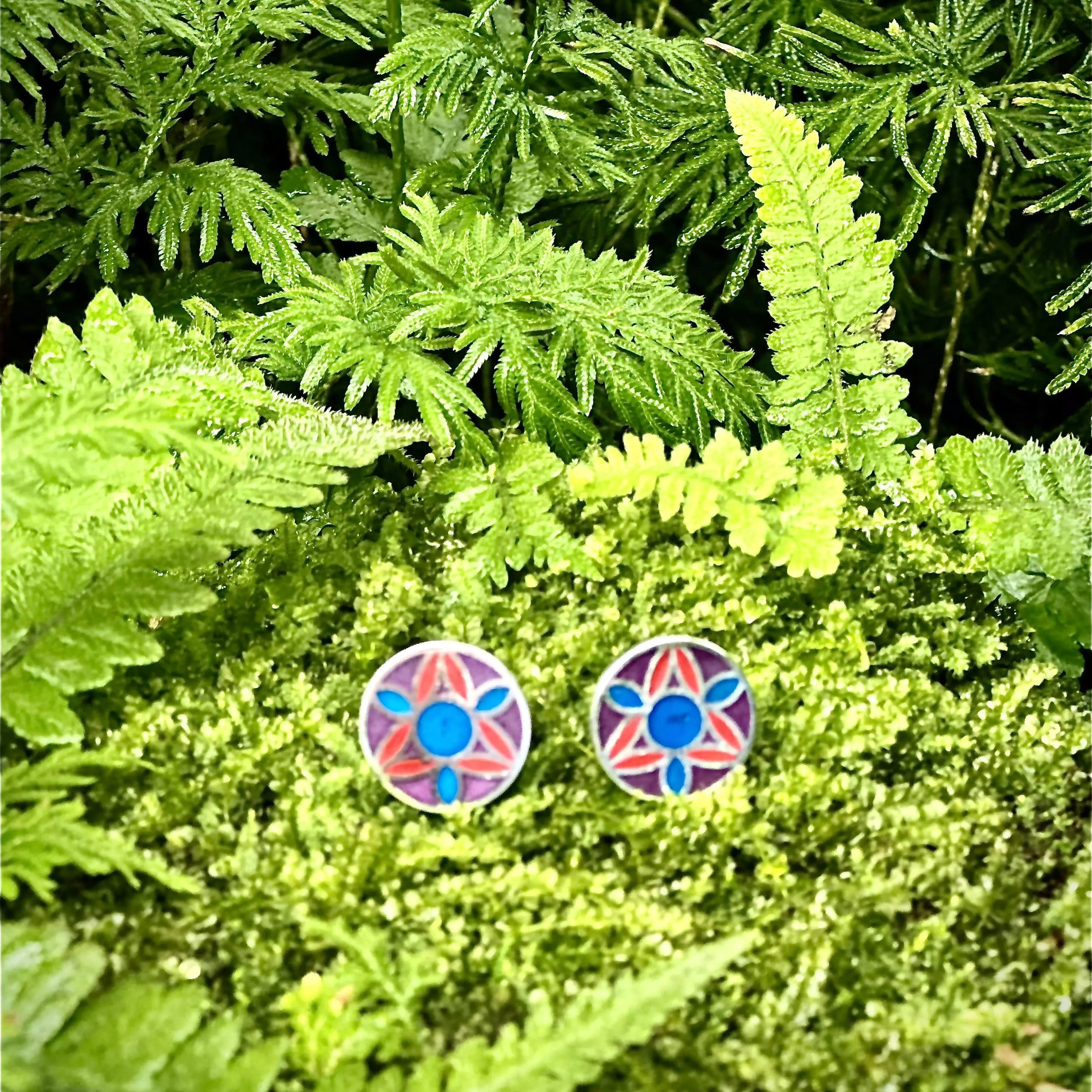 Pomegranate Enamel Earring Base 3D print model_1