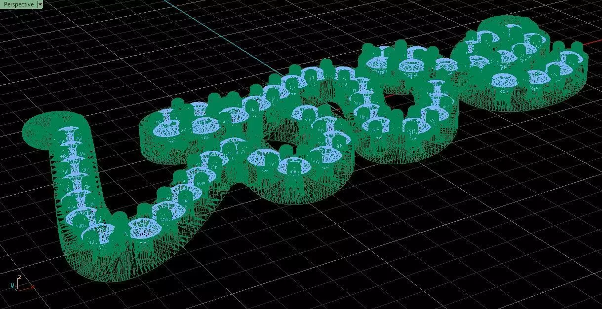 Love Script Pendant jewelry 3D model - for Him and Her 3D print model_15