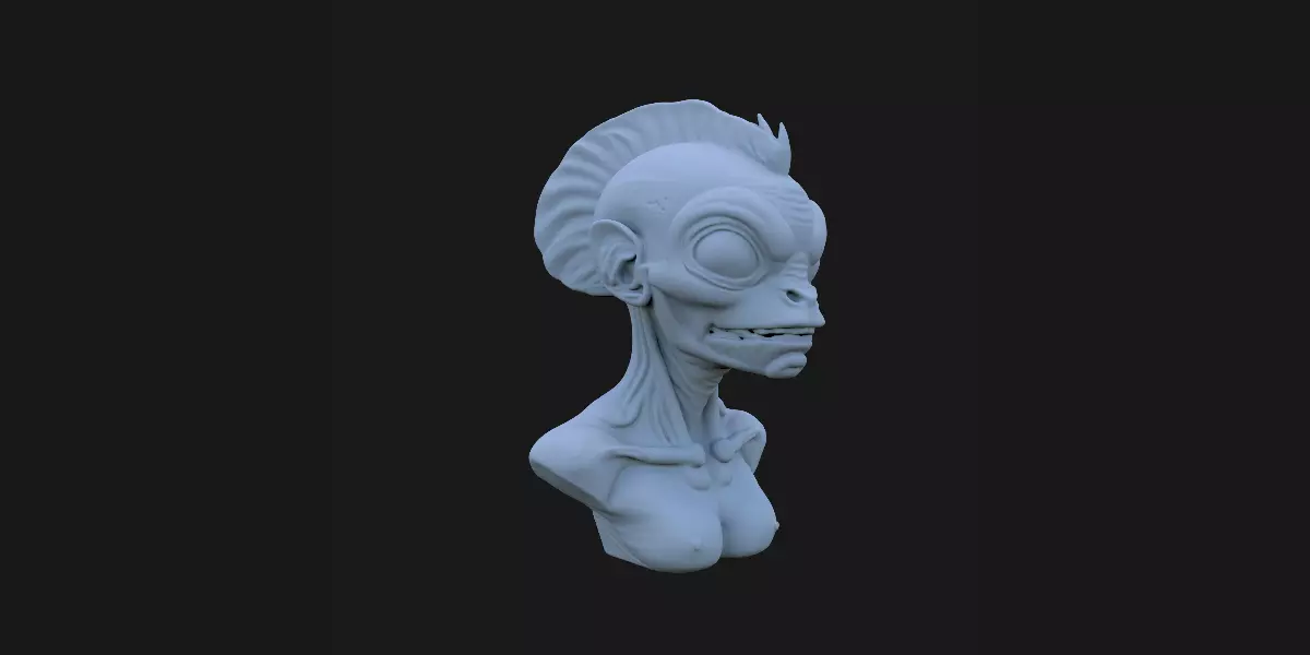 11 Stylized Creature Bust Pack Ready For 3D Printing 3D print model_5