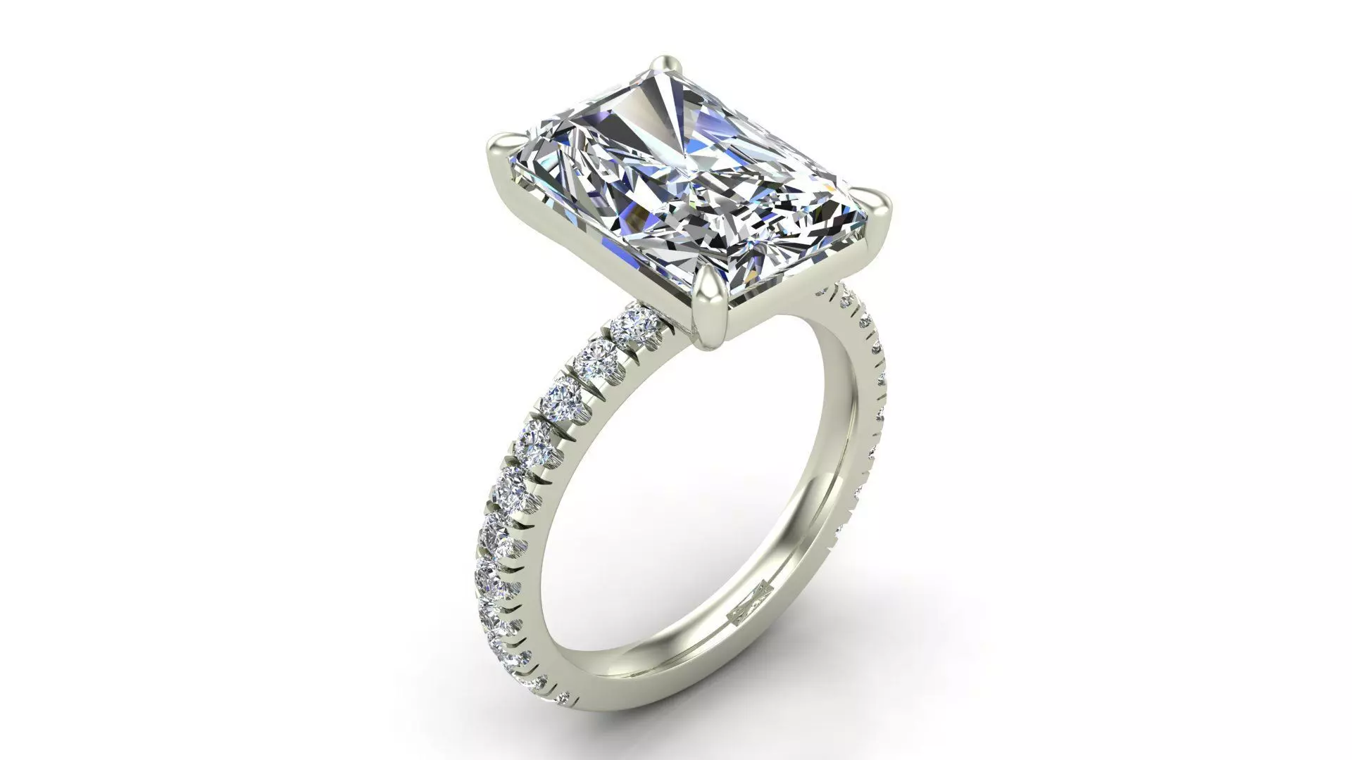 Radiant Engagement Ring 3D print model