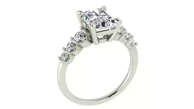 Radiant Engagement Ring