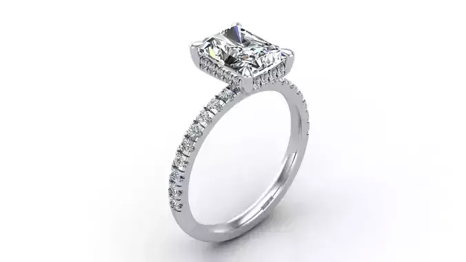 Radiant Engagement Ring