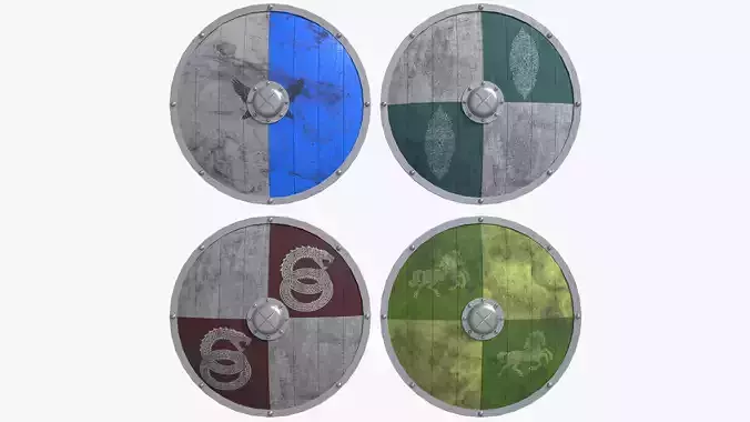 Wooden Shield Set