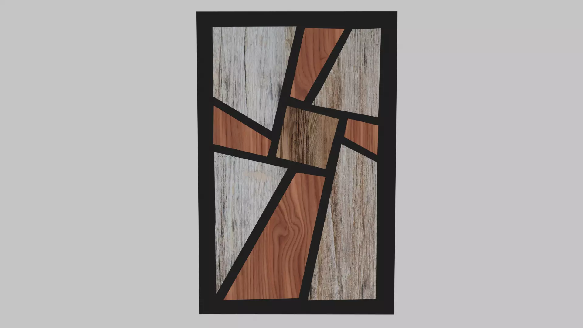 Wood Sunburst Abstract Wall Art Low-poly 3D model_2