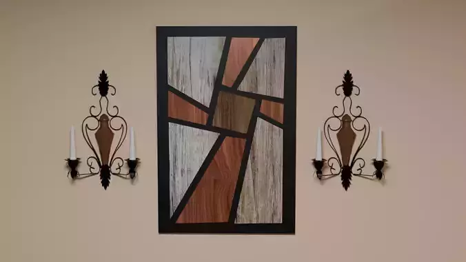 Wood Sunburst Abstract Wall Art