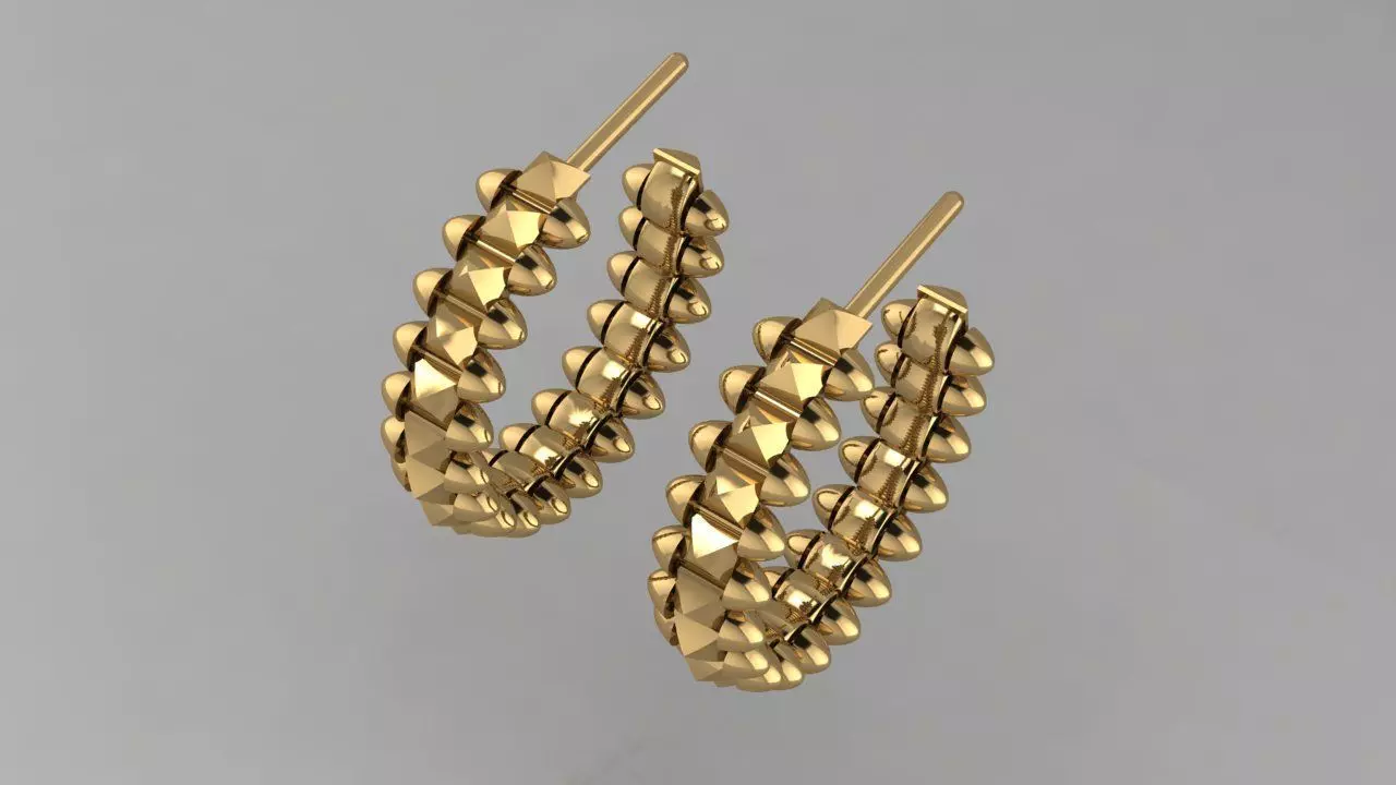 Earrings 3D print model_7