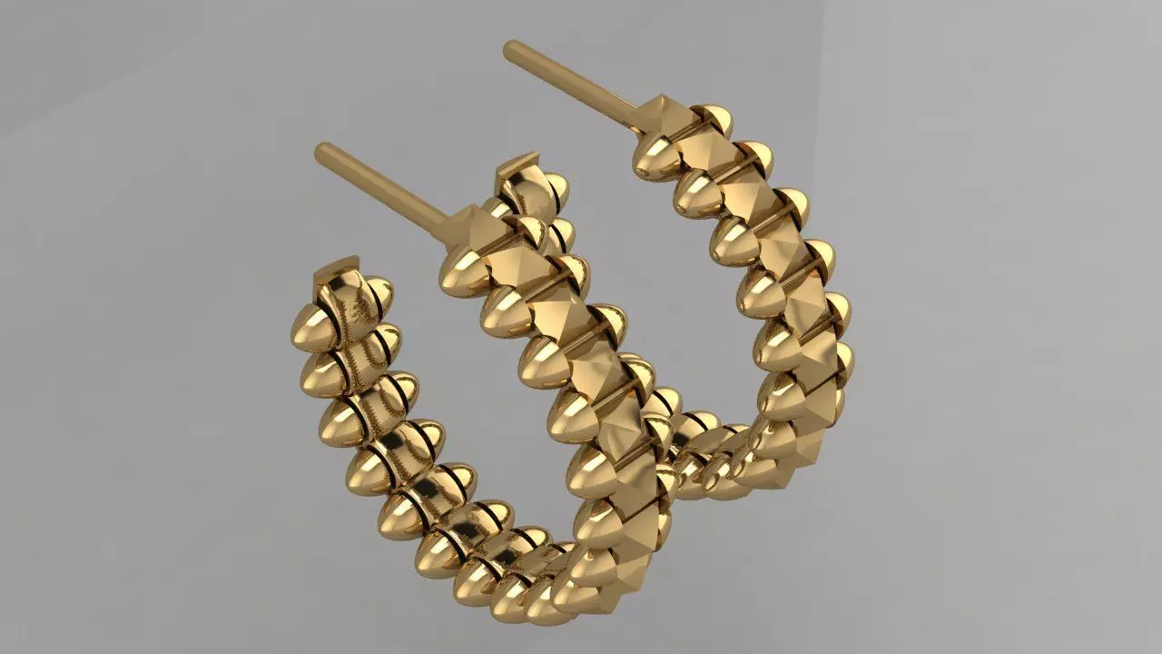 Earrings 3D print model_0
