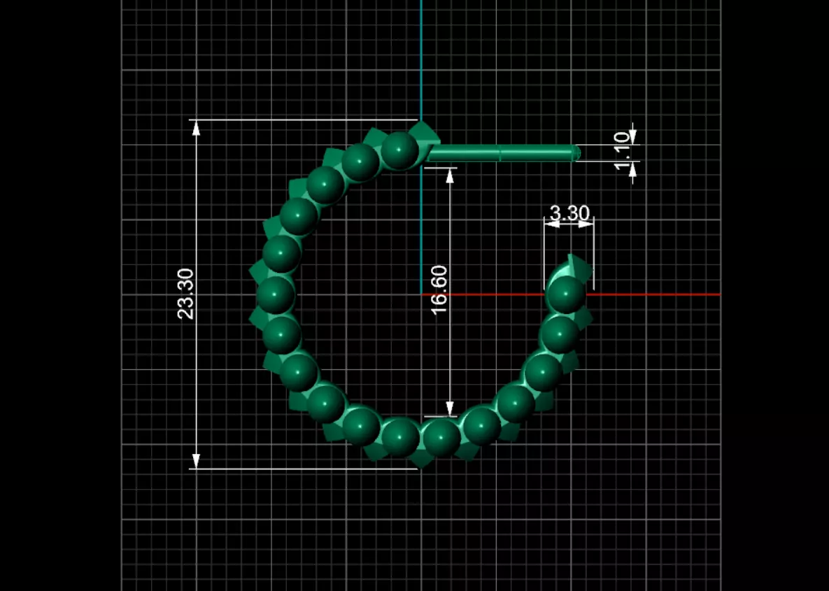 Earrings 3D print model_9