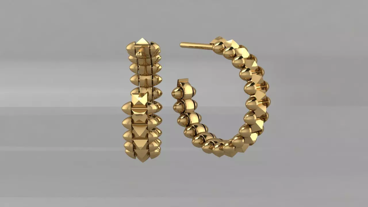 Earrings 3D print model_6