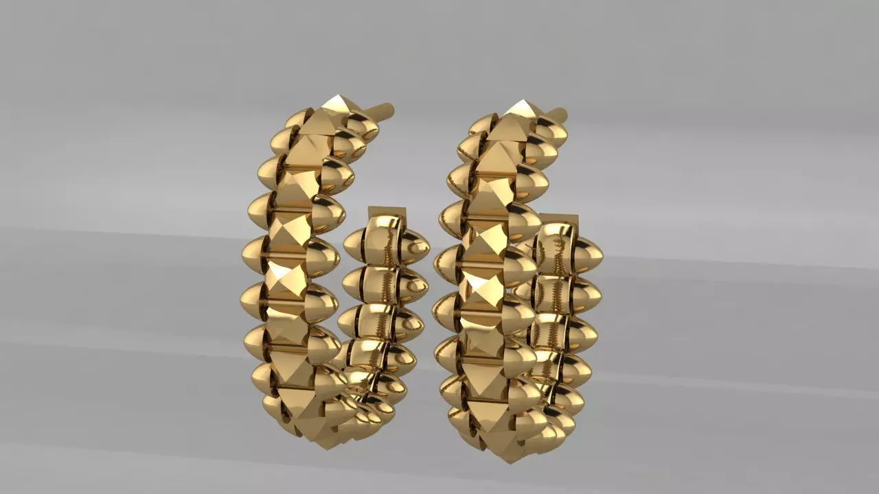 Earrings 3D print model_3