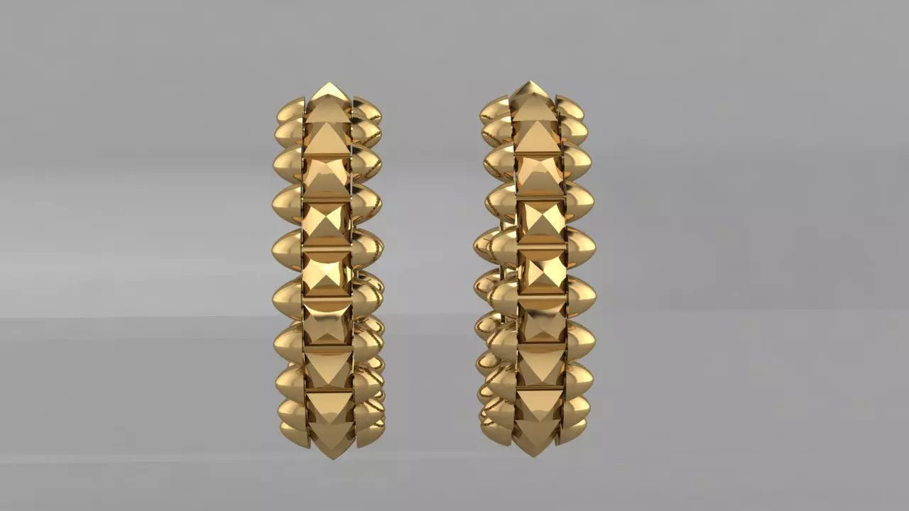 Earrings 3D print model_1