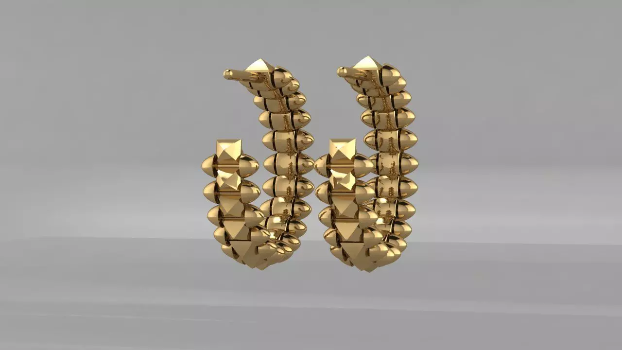 Earrings 3D print model_5