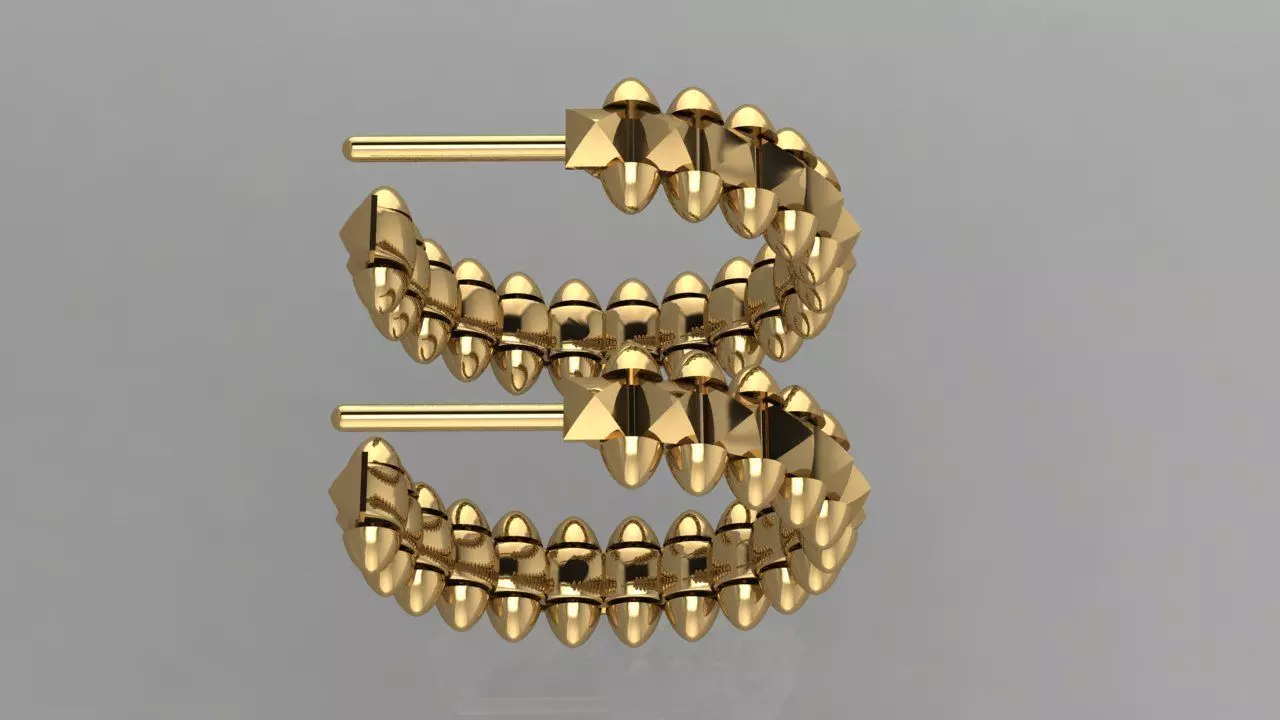 Earrings 3D print model_2