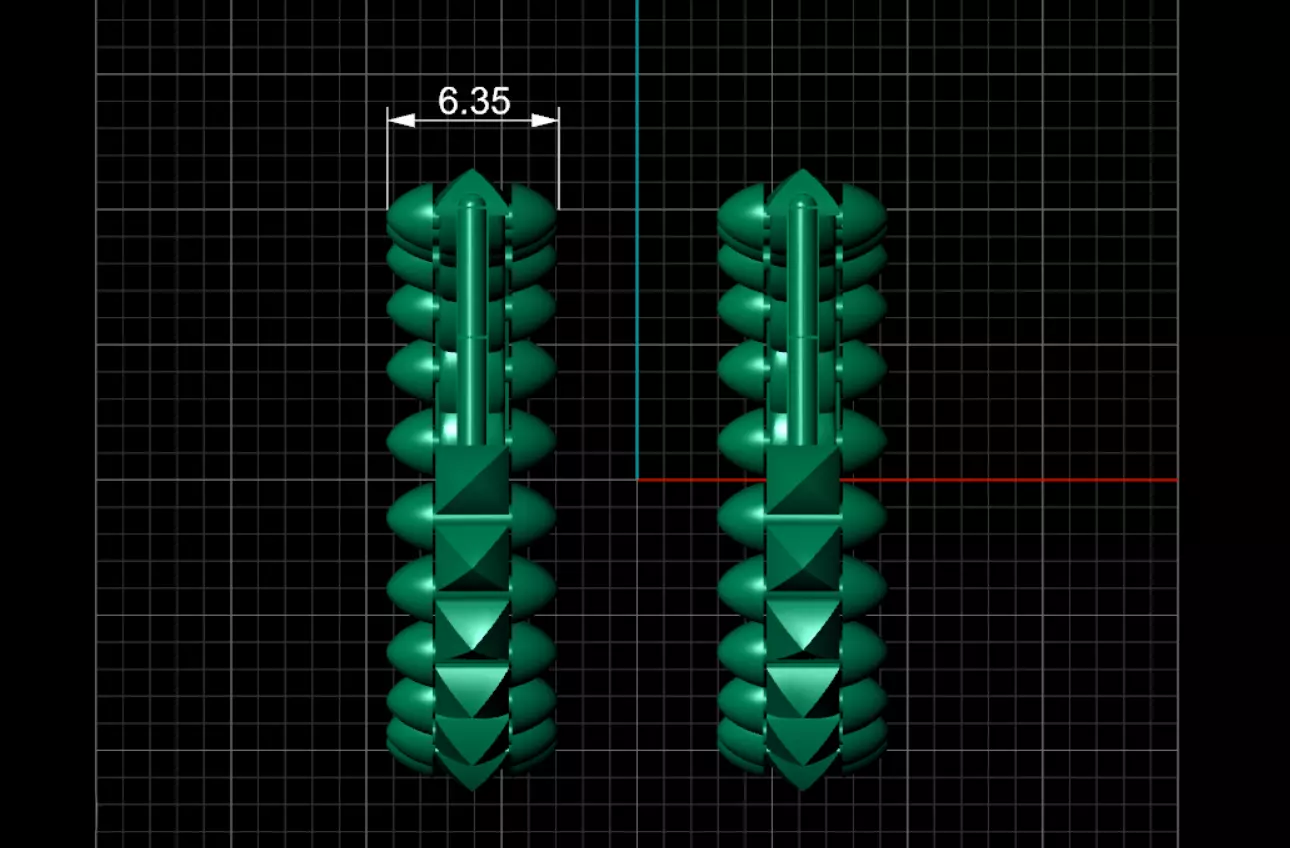 Earrings 3D print model_10