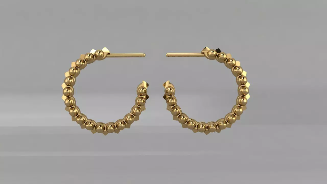 Earrings 3D print model_4