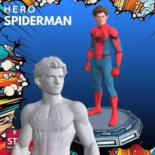 Spiderman Hero STL Unmasked Superhuman 3D