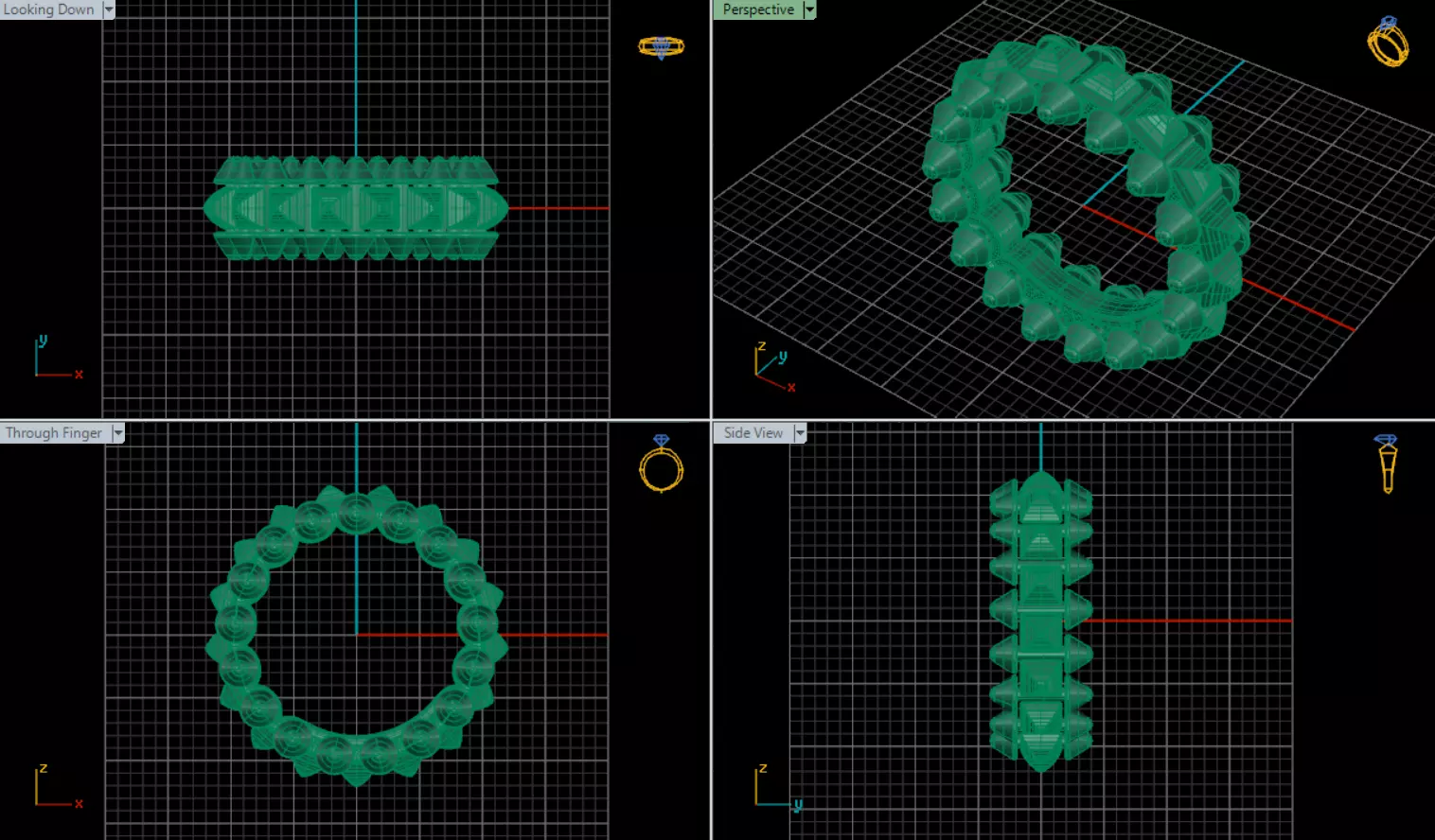 Rings Clash de  medium model 3D print model_6