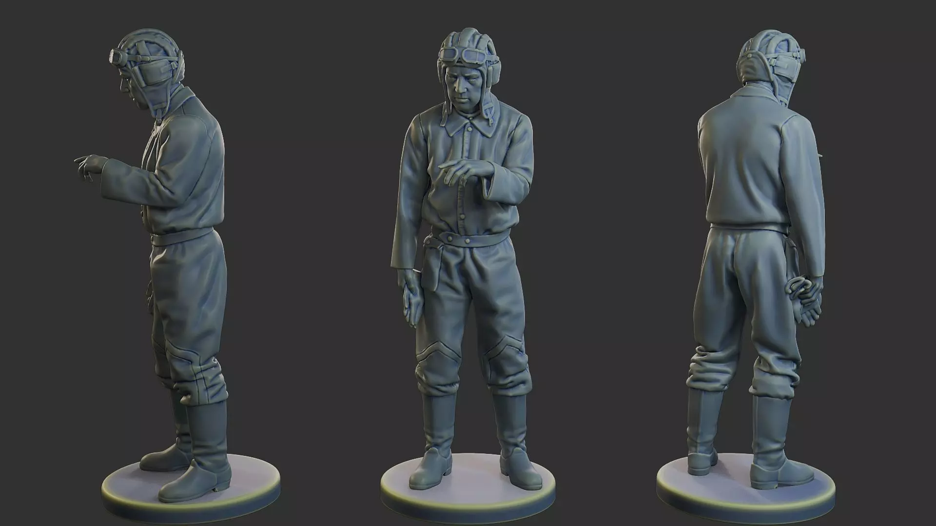 Russian Soviet tank Crew STC WW2 1 006 3D print model_0