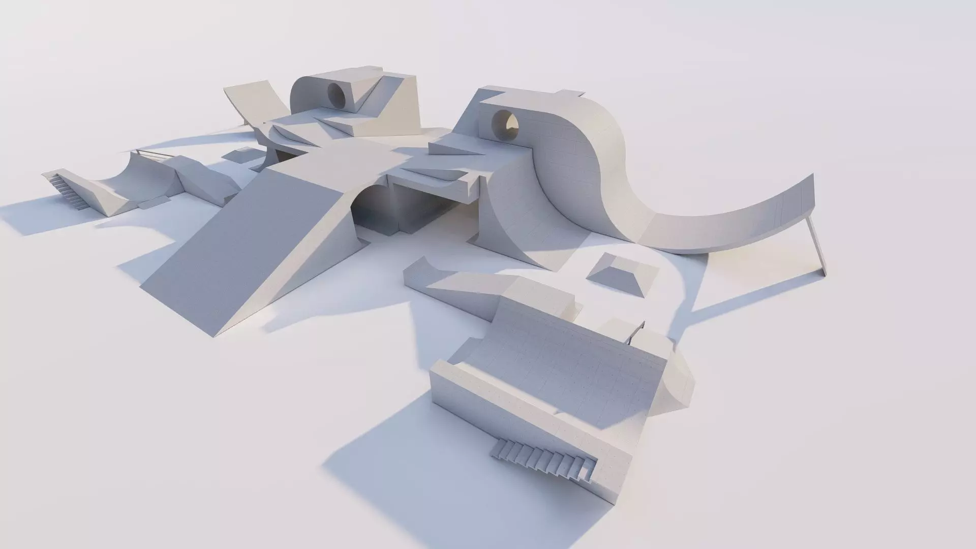 Skatepark-Skate Park PACK 3D model