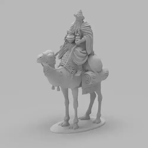 Gaspar on Camel  High Detail Nativity King Miniature 