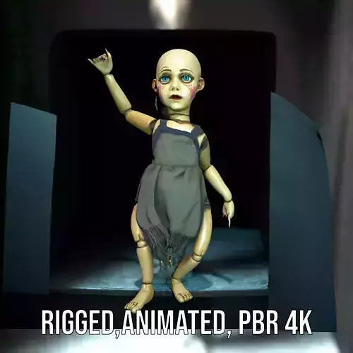 Vintage Wooden Doll model pack