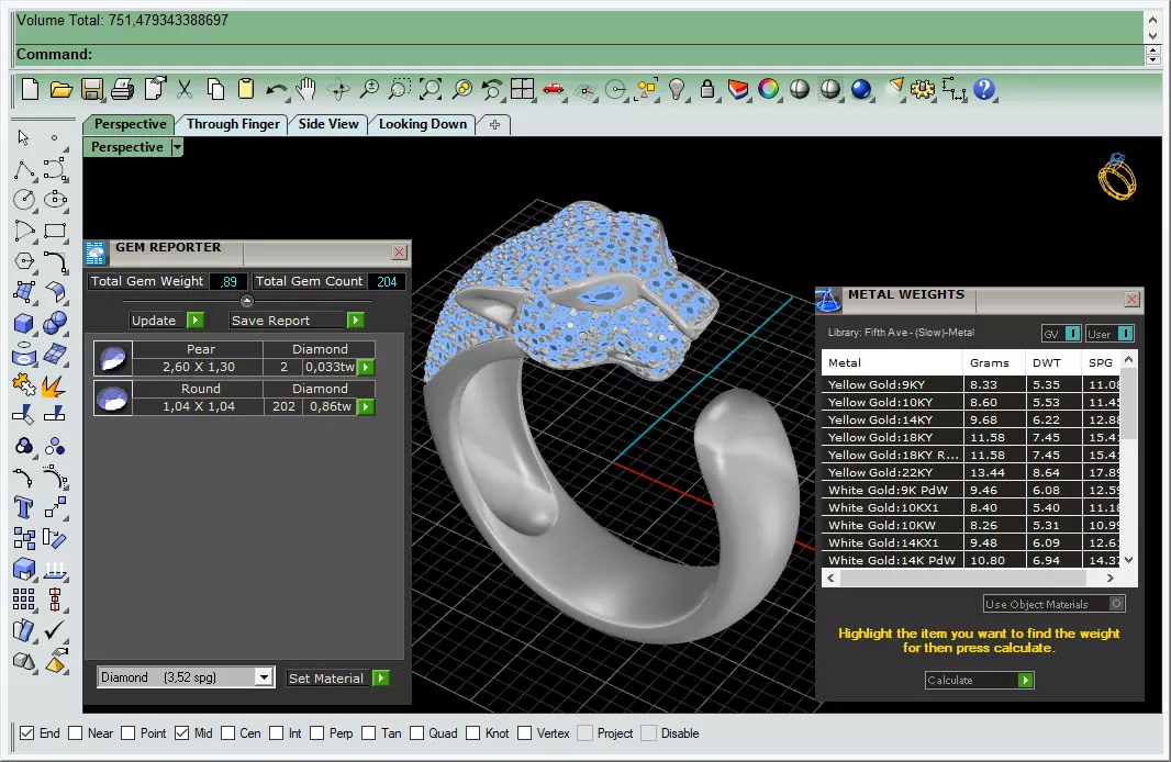 cartier phantera beautiful ring sizee 18 3D print model_8