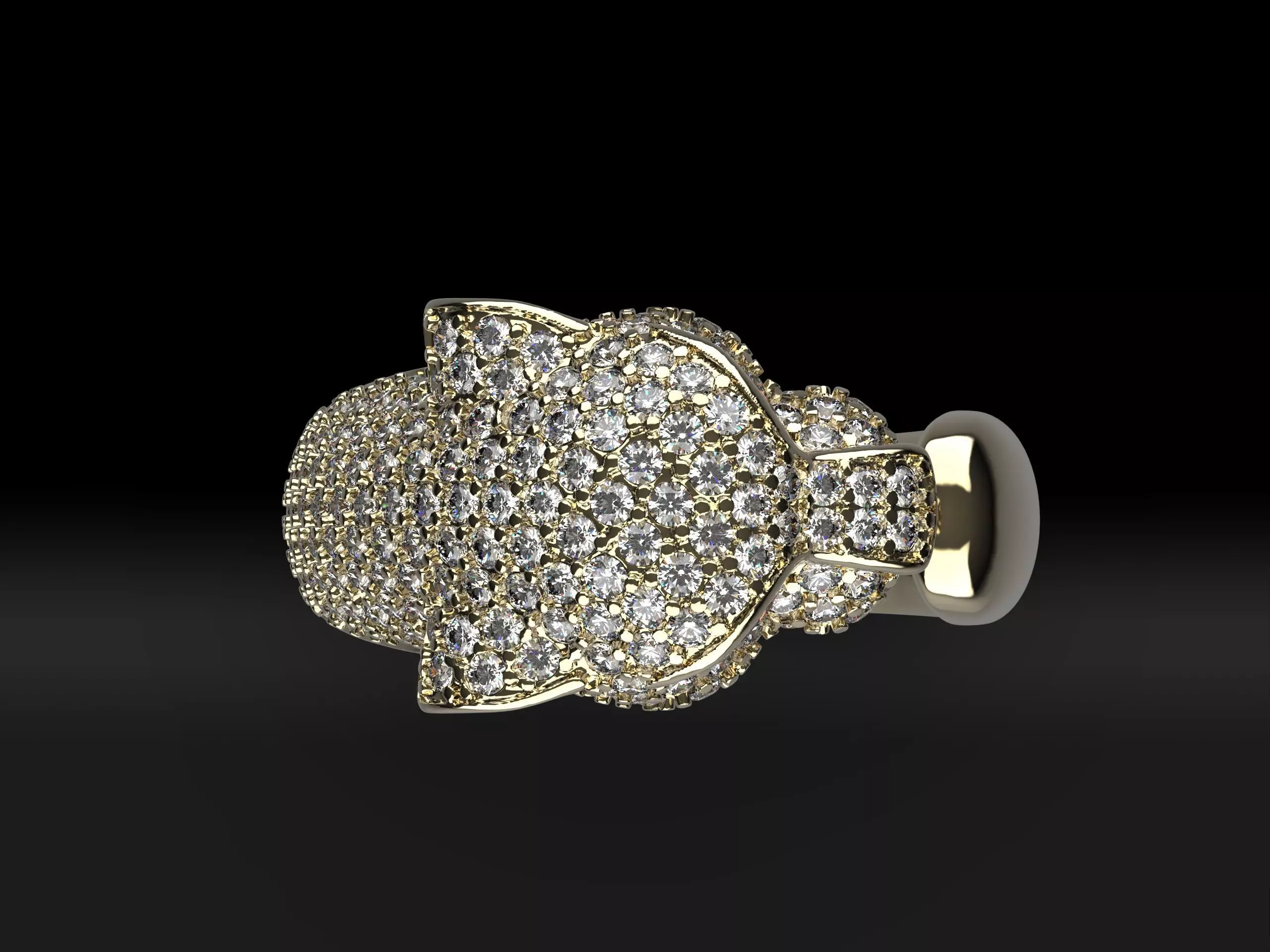 cartier phantera beautiful ring sizee 18 3D print model_3