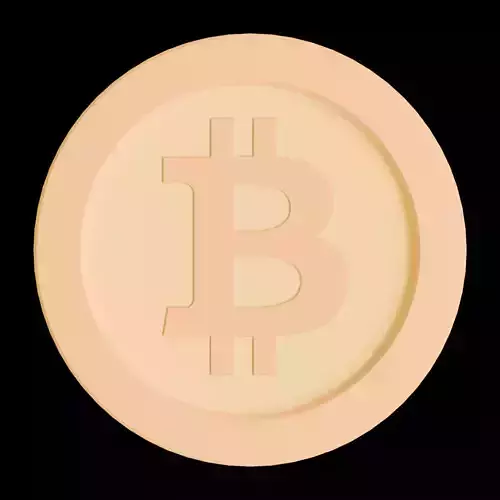 Stylized Bitcoin 3D Coin Model