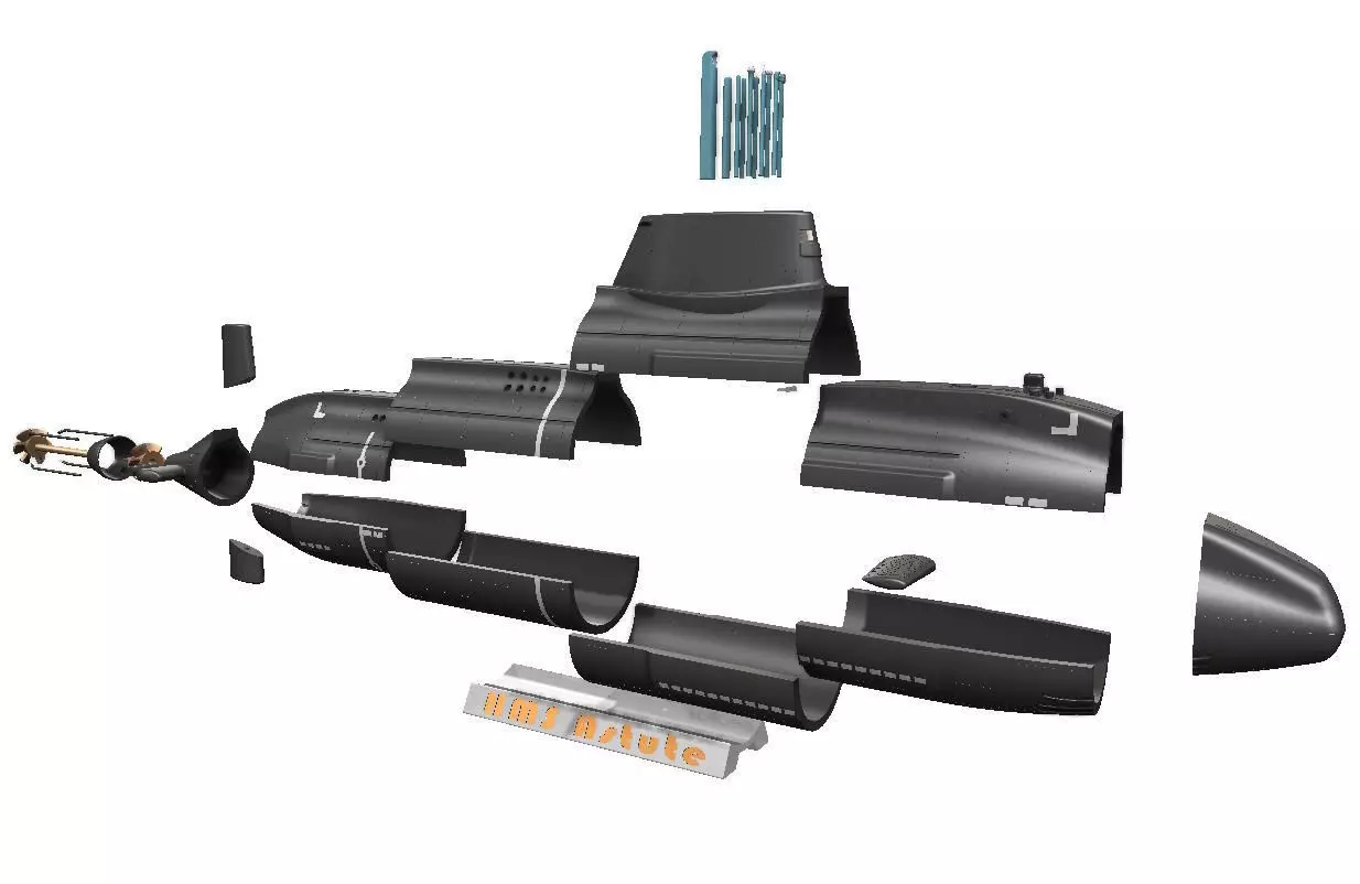 Astute Class Nuclear Submarine 1m model 3D print model_23