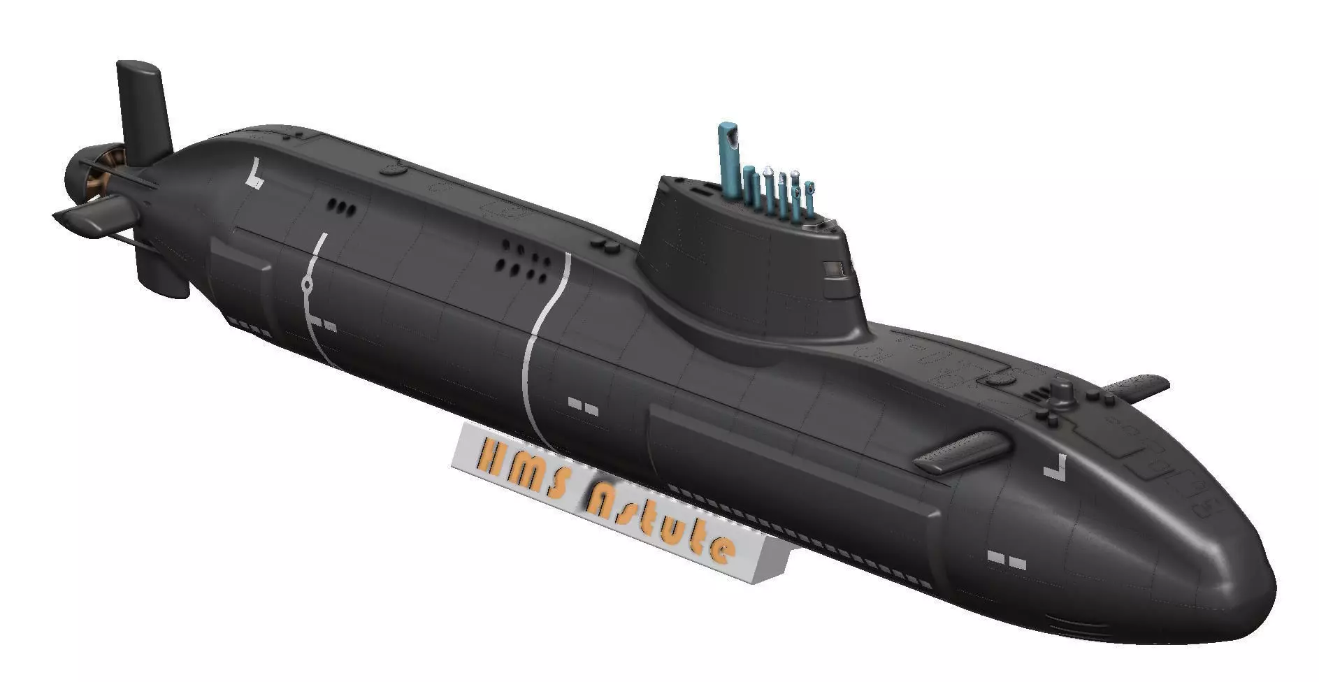 Astute Class Nuclear Submarine 1m model 3D print model_2