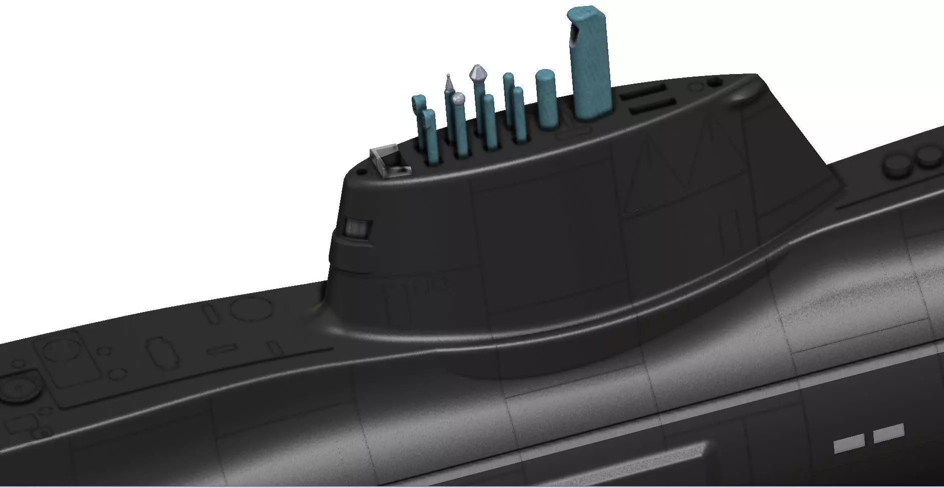 Astute Class Nuclear Submarine 1m model 3D print model_15