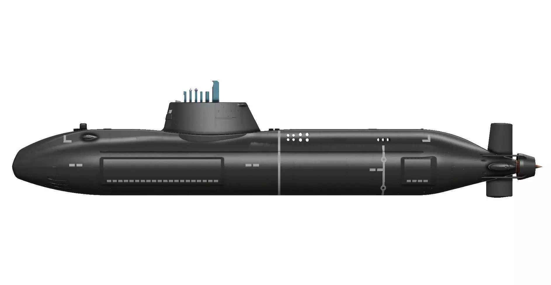 Astute Class Nuclear Submarine 1m model 3D print model_7
