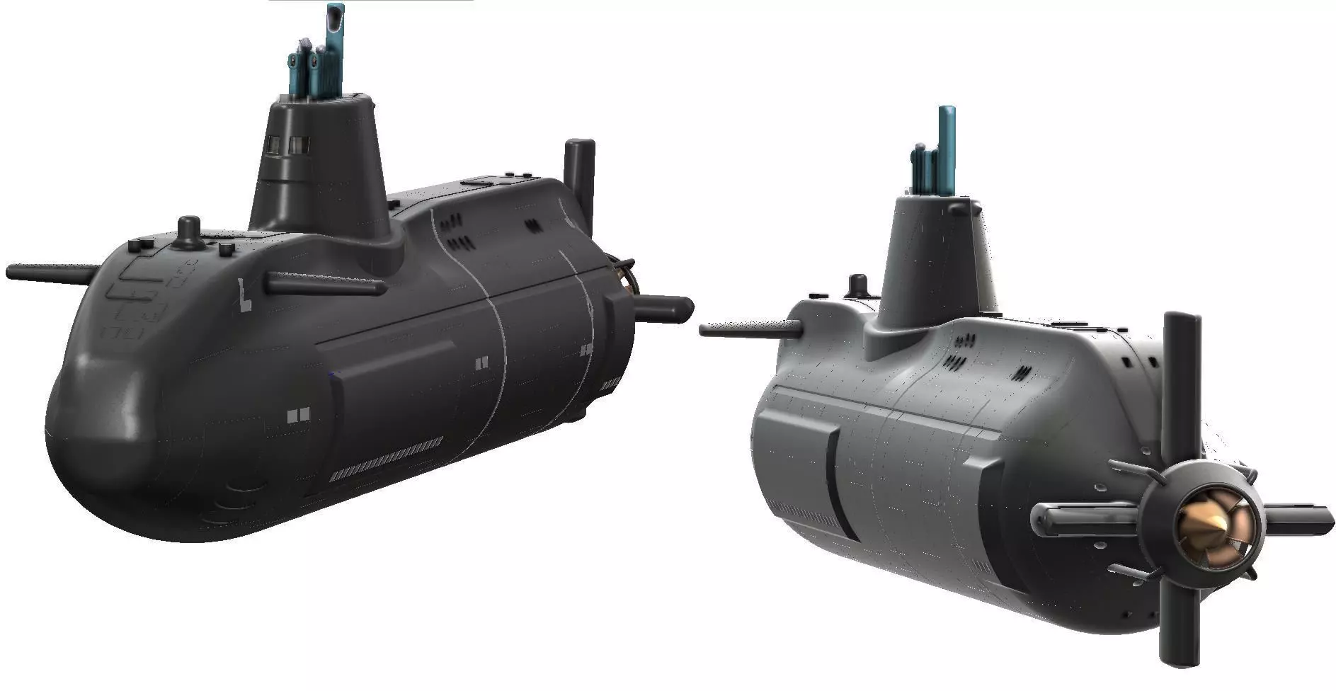 Astute Class Nuclear Submarine 1m model 3D print model_5