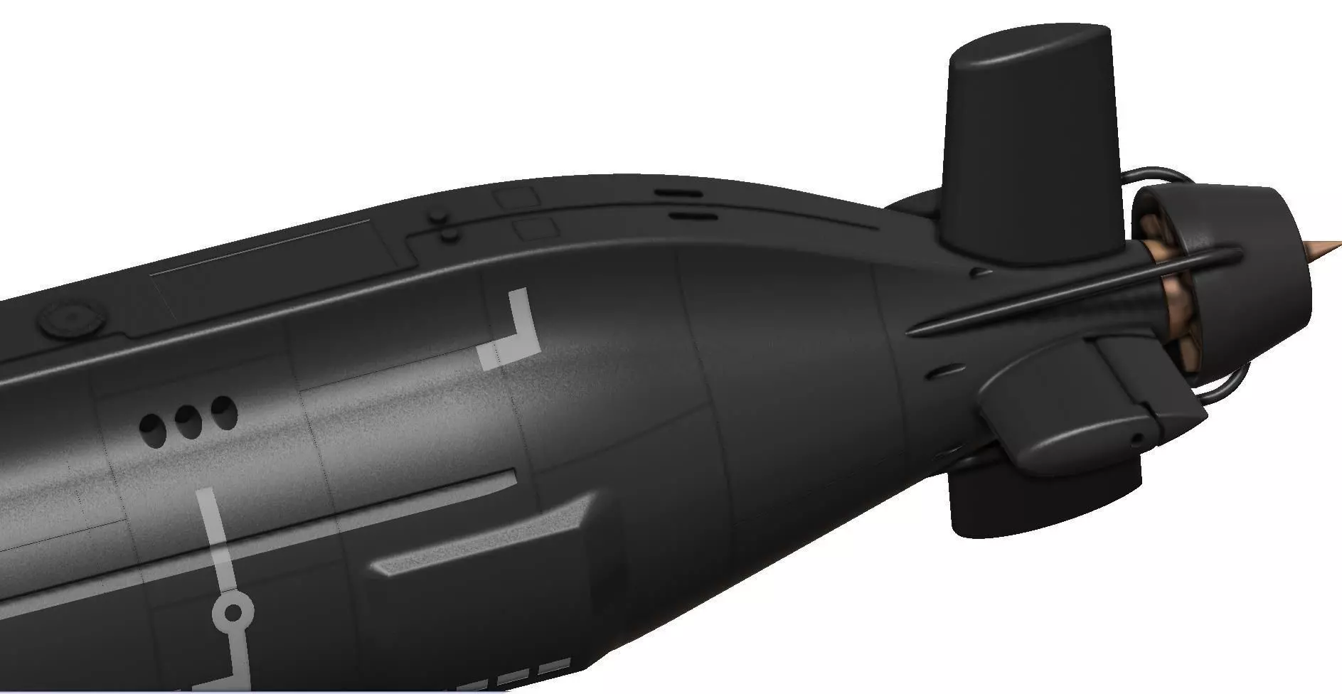 Astute Class Nuclear Submarine 1m model 3D print model_17