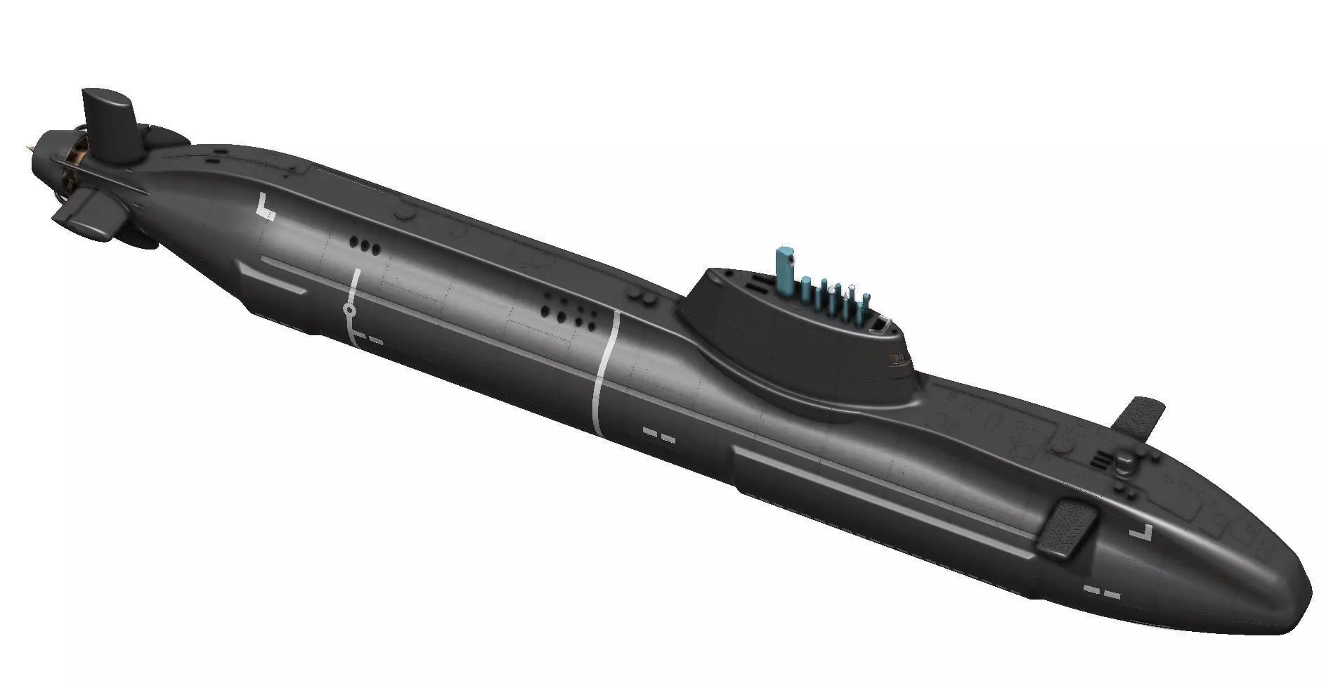 Astute Class Nuclear Submarine 1m model 3D print model_13