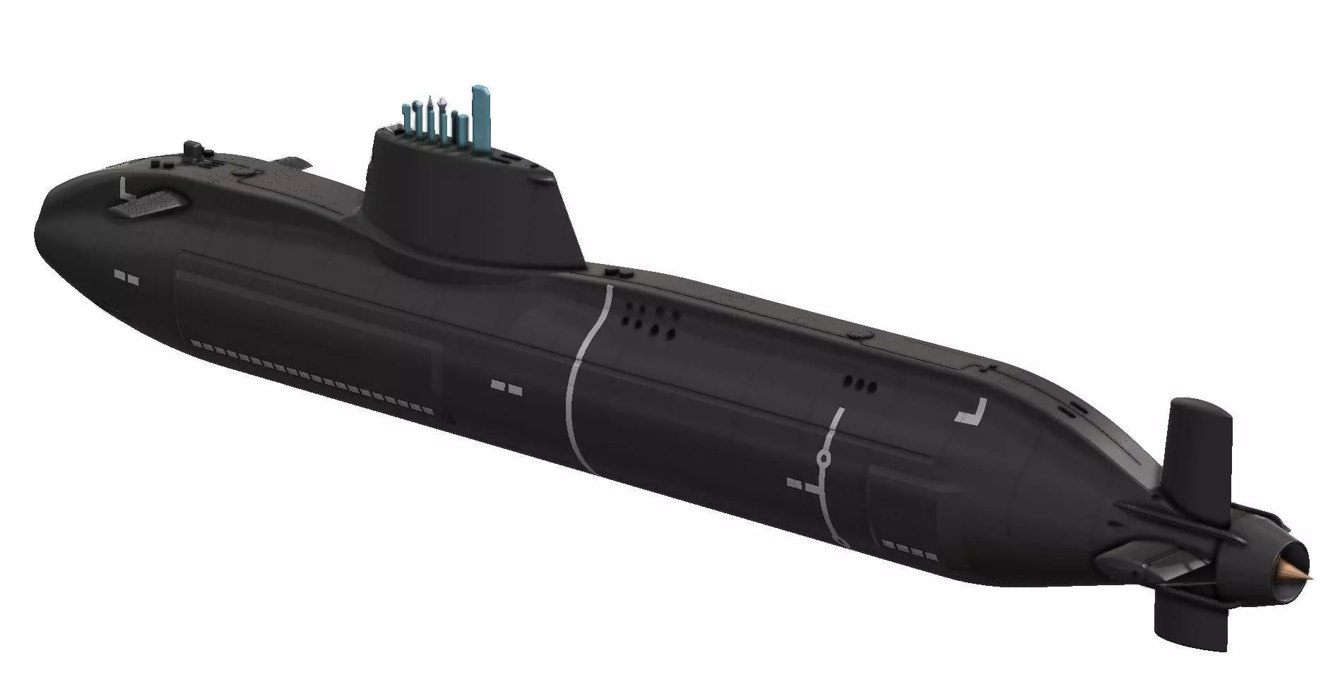 Astute Class Nuclear Submarine 1m model 3D print model_6