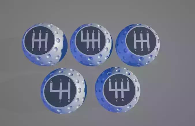 3D Printable Golfball- Style Gear Knob Bundle - 5 Gear Layouts