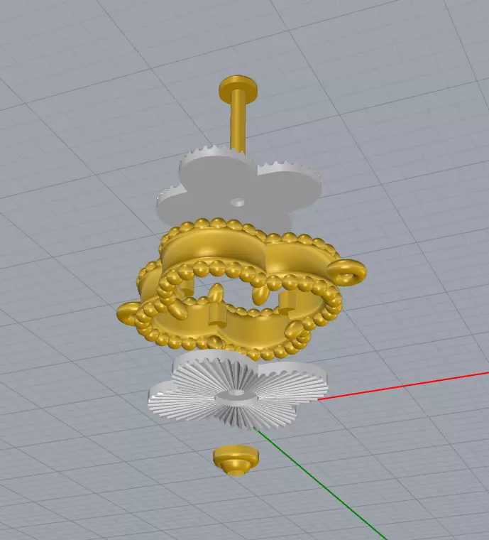 Bracelet Vintage Alhambra 3D print model_7