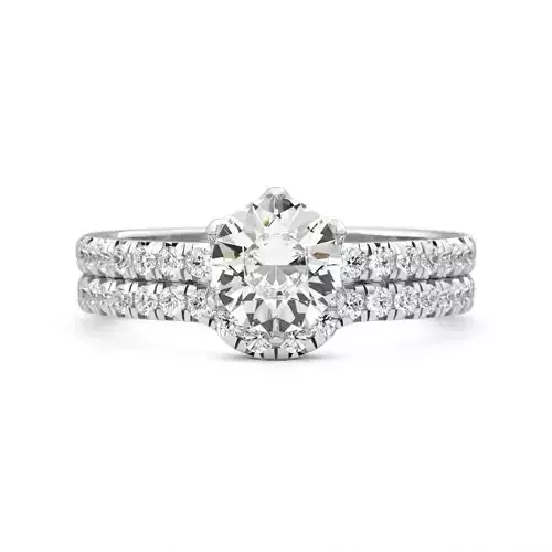 Round Engagement Ring Solitaire With Ring Jacket Extra 3dm