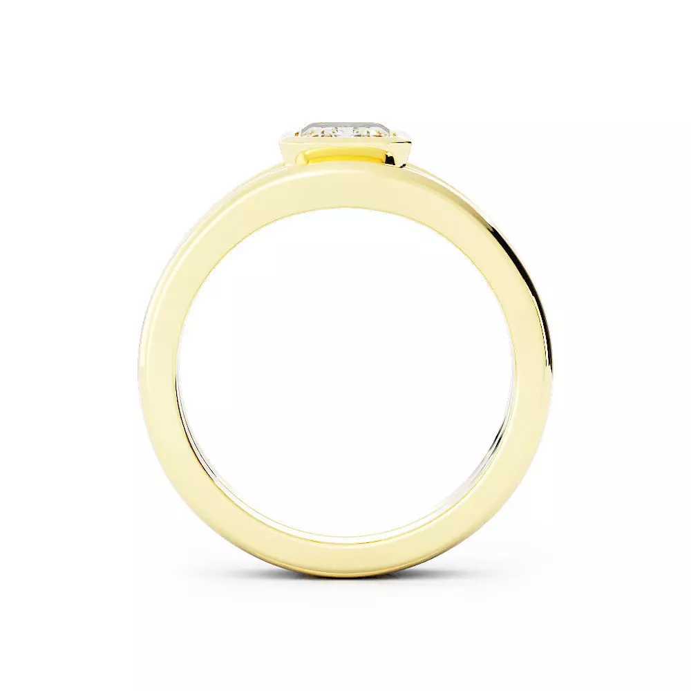 Emerald Cut Split Shank Ring and Set with Curved Jacket Both 3dm 3D print model_3