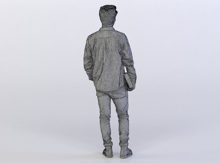 Chen 0493 Man in a Shirt, Arm in a Pocket 3D model_5