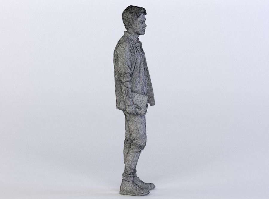 Chen 0493 Man in a Shirt, Arm in a Pocket 3D model_6
