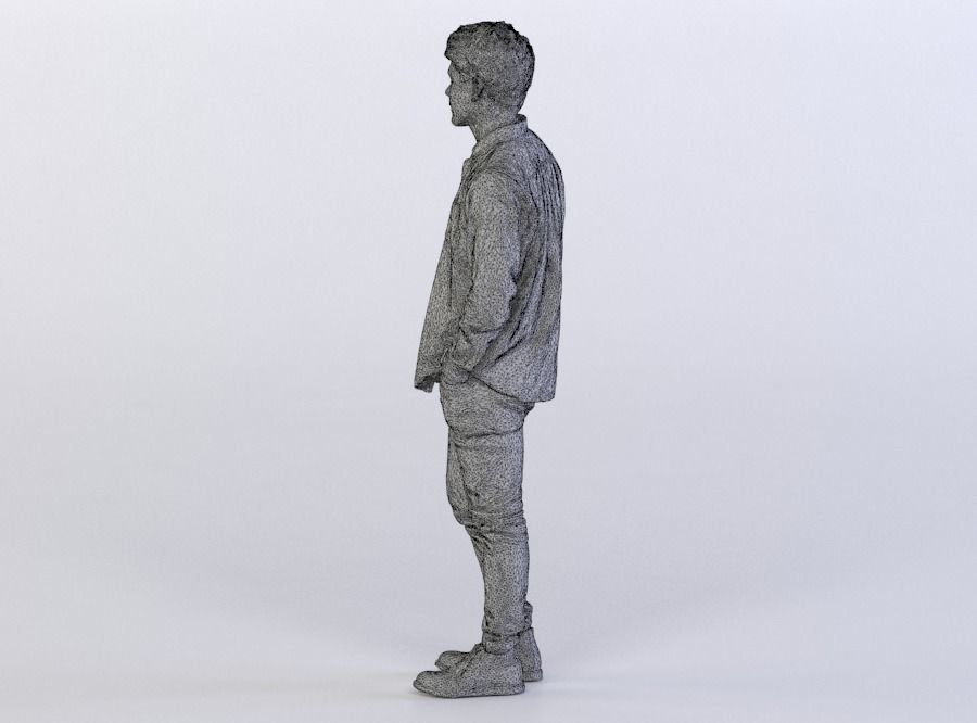 Chen 0493 Man in a Shirt, Arm in a Pocket 3D model_4