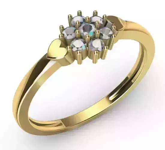 Anillo dama - corazones