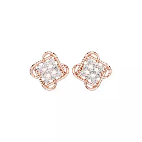 Diamond Studs Earrings 3dm stl renders animation videos details 