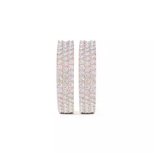 Diamond Hoops Earrings 3dm stl renders animation details